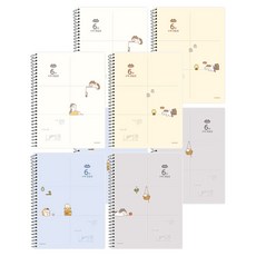 Pinkfoot 6格數學練習本 4件組, 2組, 喵喵 4款