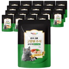 탐사 고양이 고메 주식 파우치, 참치+게살, 85g, 20개
