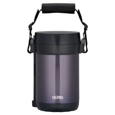THERMOS 膳魔師 不銹鋼保溫便當盒 JBG-1801MDB 1.3L 星空黑 含餐具收納袋, 1組