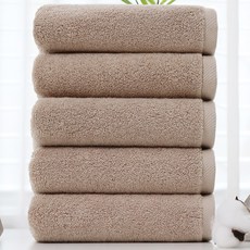 COTTON CLOUD 飯店毛巾 200g 30支 精梳棉, 柔和棕色, 5個