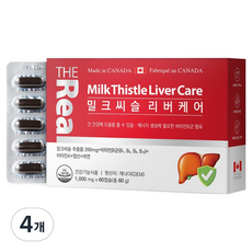 THEReal 밀크씨슬 리버케어 1000mg, 4개, 60정