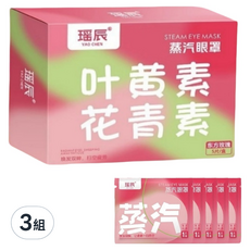 YAO CHEN 瑤辰 葉黃素花青素蒸汽眼罩 東方玫瑰, 5片, 3組