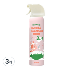리키랩 셀린저 버블클렌저 레드 베이비파우더향, 250ml, 3개