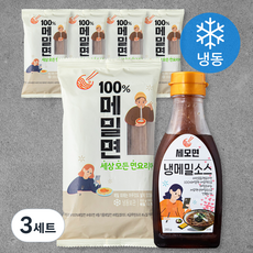 올리 메밀면 150g x 5봉 + 세모면 냉메밀소스 265g 세트 (냉동), 1.015kg, 3세트