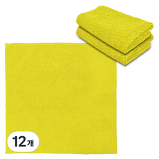 World Clean 多用途清潔用超細纖維抹布 中型 30 x 30 cm, 黃色, 12個