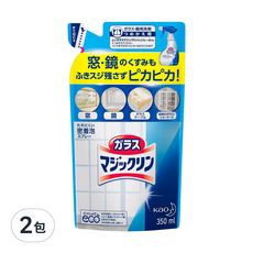 Kao 花王 Magiclean 魔術靈 玻璃清潔噴霧補充包 350ml, 2包