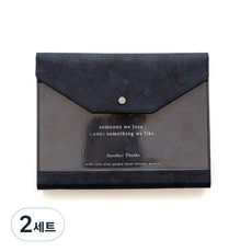 FunnYmade 模擬6孔萬年日記本 A5+原子筆組, 灰海軍