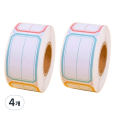 JF COMPANY 彩虹索引標籤姓名貼紙 捲筒式 25 x 40 mm 附格線, 320入, 綜合顏色, 4個