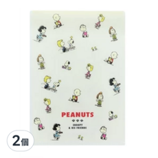 PEANUTS 史努比 日常風L型兩用資料夾 A4, 人物款, 2個