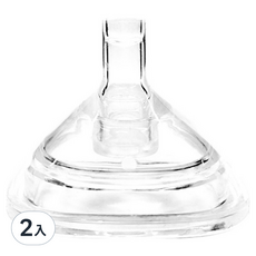 黃色小鴨防噴濺防漏天使杯一字型吸管嘴 柔軟材質呵護寶寶口腔 保持清潔, 白色透明色, 2個