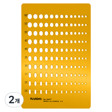 KORING 小型綜合橢圓模板尺 K-202, 2個, 單一顏色