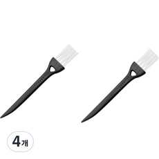 圓拳 刮鬍刀縫隙灰塵迷你清潔刷 刷具 黑色 + 白色, 1入, 4個