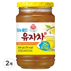 오뚜기 라이트 앤 조이 당을줄인 유자차, 500g, 1개입, 2개