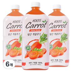 파모빗 당근 착즙 주스, 6개, 1L
