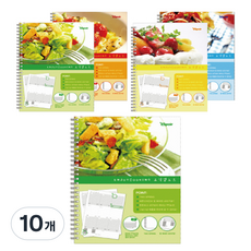 Heemangnote 餐飲業 銷售 營業額 帳本 PP 彈簧筆記本 隨機出貨, 1入, 10個