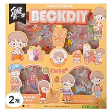 Herajin 手帳裝飾日記本貼紙 100p, 2個, BECK