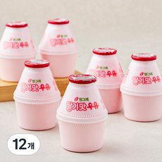 빙그레 딸기맛우유, 240ml, 12개