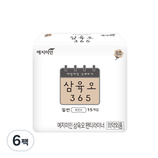 예지미인 삼육오 데일리 팬티 라이너, 일반, 15개입, 6개