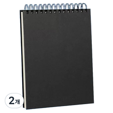 탑피아 러프 스케치북 블랙 2361, A4, 2개, 60매