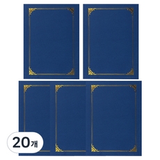 DGRM 高品質燙金獎狀夾 A4, 海軍藍, 20個