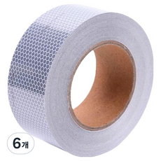 DAILYSHARE 蜂巢紋反光膠帶, 銀色, 6個