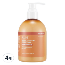 수애 아로마 에센셜 컨디셔너 썸머 브리즈향, 300ml, 4개