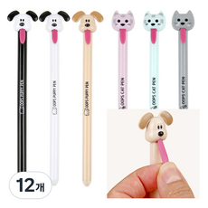 Superssam Oops 小狗與貓咪 可擦式原子筆 0.8mm, 隨機出貨, 12個