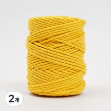 SEVY 編繩棉繩 450g 4mm*100m, 5 黃色, 2個