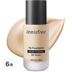 이니스프리 마이파운데이션 올 데이 롱웨어 30ml, 23N 진저, 6개
