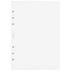 PAPERIDEAS 活頁替芯 空白 白瑤紙, 1個, 80張
