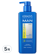 케라시스 프로액티브 맨 탈모증상완화 샴푸 시트러스, 5개, 600ml