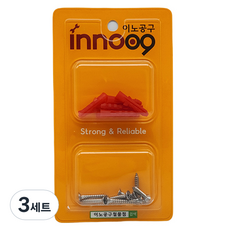 Innotime 通用不鏽鋼螺絲塑膠壁虎 2種 x 10p 組 NIT107, 3套