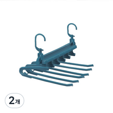 공간활용 6단 바지걸이 옷걸이, 블루, 2개