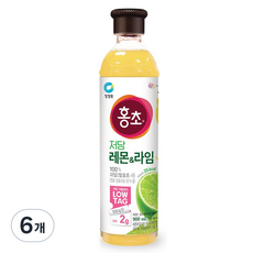 홍초 청정원 레몬 라임 저당, 900ml, 6개