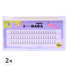 IHara C型假睫毛 12mm, 黑色, 2個