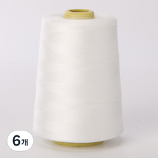 도이홈 폴리 스티치 재봉사 실, 화이트, 6개