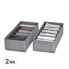 comet Home優質內衣收納盒 6格 2個入, 灰色, 2組