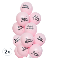 PARTYSHOW 派對裝飾氣球 霧面馬卡龍色 生日 20入, 2個, 粉紅色