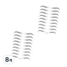 4D紋眉紋身貼E09, 黑色, 8個