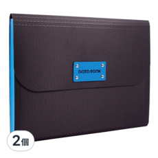 DaTaBanK 三田文具 A4鉑金12層風琴夾, 藍色, 2個