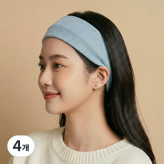 라라듀 탄성 스포츠 헤어밴드, 블루그레이, 4개