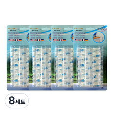 깰끔 케이블 선정리 투명 클립, 8세트