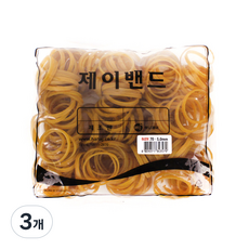 하나제이 10000 고무 제이밴드 70 x 5 mm, 노란색, 3개