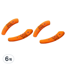 Thumbsmine 高彈力馬桶坐墊, 6個, 橘色柴犬