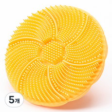 Itgom 乾淨小熊 細密洗臉潔面矽膠刷, 黃色, 5個