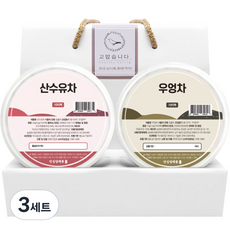 단심 건강차 2종 선물세트, 3세트, 산수유차 10p + 우엉차 10p