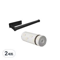 더깔끔 빨아쓰는 행주 부직포 청소 주방 행주 선인장 250 x 250 mm+휴지걸이, 2세트