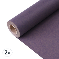 양면 칼라 크라프트 종이롤 포장지 53cm x 20m, 06 진보라, 2개