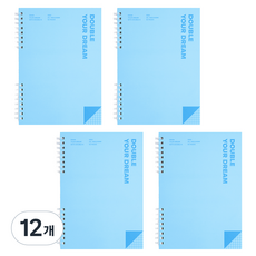 더블에이 파스텔 더블 드림 노트 A5, 스카이블루 그리드, 12개