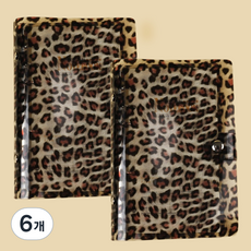 마다꾸미 투명 다이어리 용돈 챌린지 바인더 6공, 03 A6 레오파드, 6개